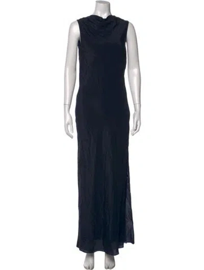 Pre-owned Sir Silk Long Dress In Black