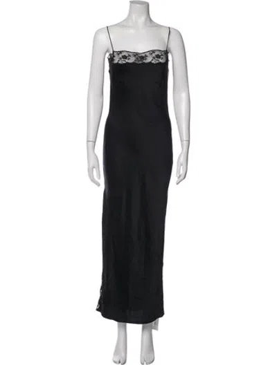 Pre-owned Sir Silk Long Dress In Black