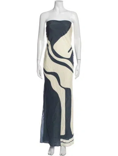Pre-owned Sir Silk Long Dress In Blue