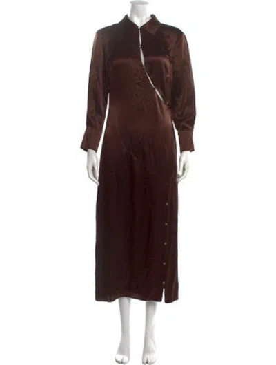 Pre-owned Sir Silk Long Dress In Brown