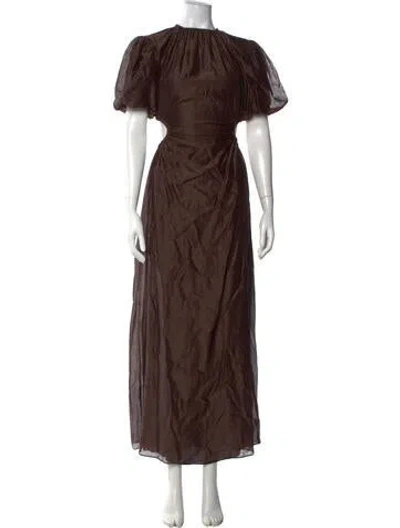 Pre-owned Sir Silk Long Dress In Brown