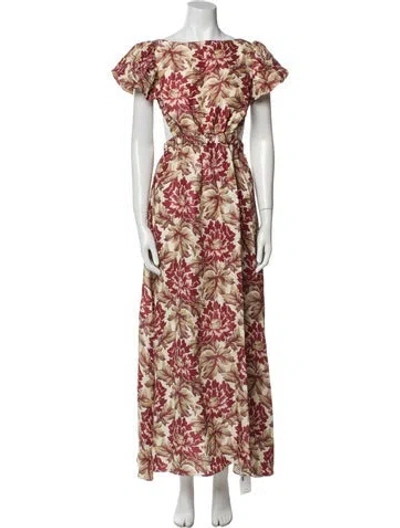 Pre-owned Sir Silk Long Dress In Gold