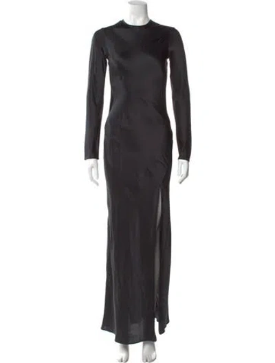 Pre-owned Sir Silk Long Dress In Gray