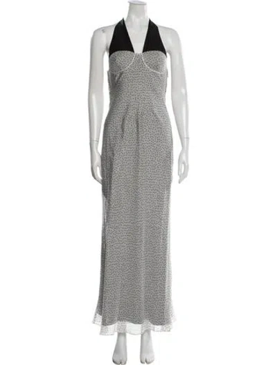 Pre-owned Sir Silk Long Dress In Gray