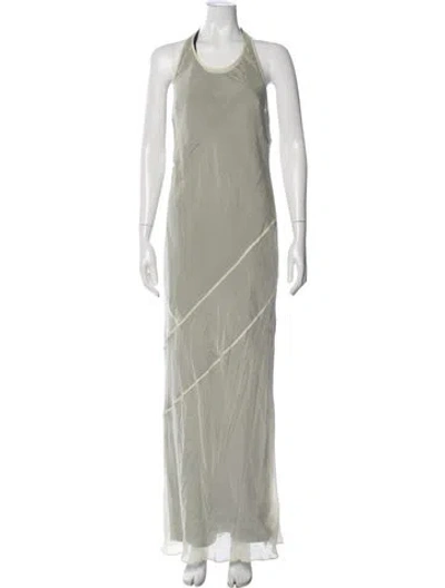 Pre-owned Sir Silk Long Dress In Green