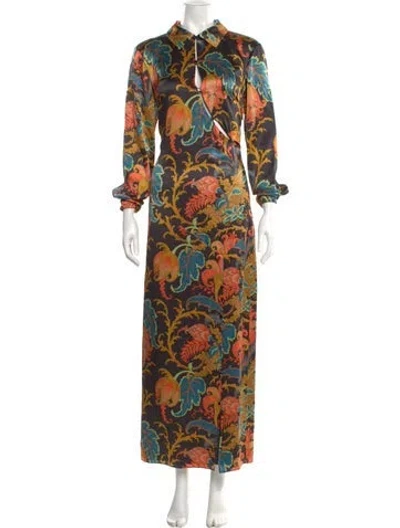 Pre-owned Sir Silk Long Dress In Multi