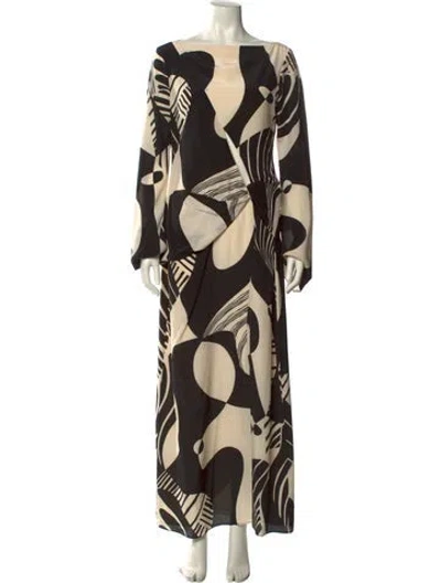Pre-owned Sir Silk Long Dress In Neutral
