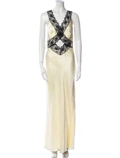 Pre-owned Sir Silk Long Dress In Neutral