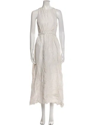 Pre-owned Sir Silk Long Dress In Neutral