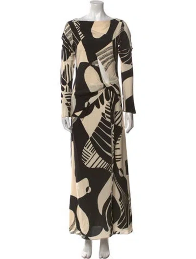 Pre-owned Sir Silk Long Dress In Neutral