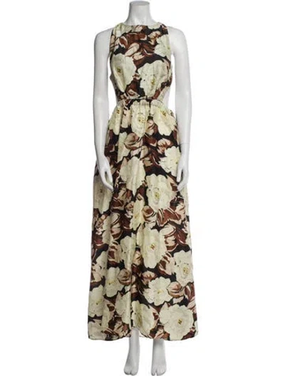 Pre-owned Sir Silk Long Dress In Neutral