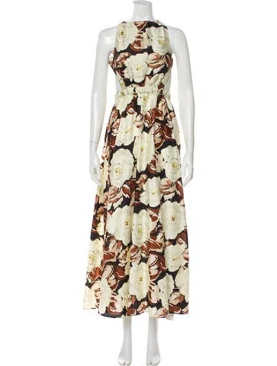 Pre-owned Sir Silk Long Dress In Neutral