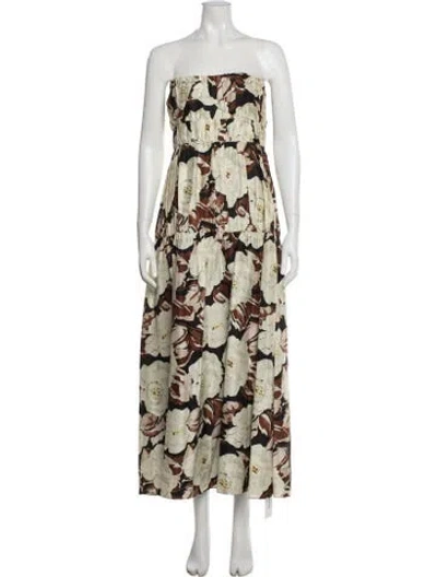 Pre-owned Sir Silk Long Dress In Neutral