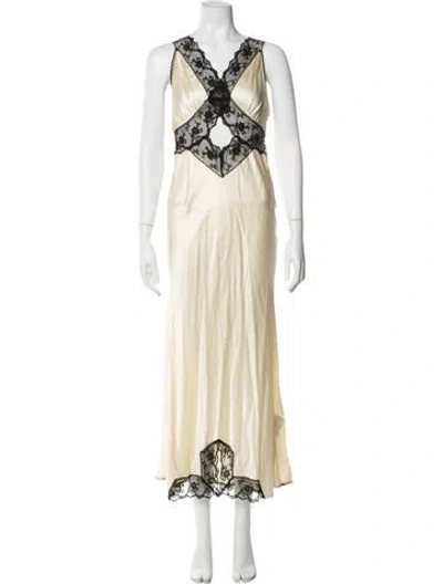 Pre-owned Sir Silk Long Dress In Neutral