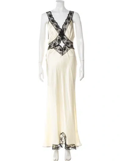 Pre-owned Sir Silk Long Dress In Neutral