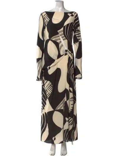 Pre-owned Sir Silk Long Dress In Neutrals
