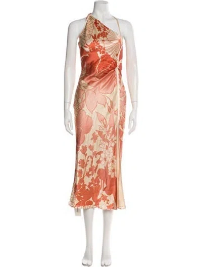 Pre-owned Sir Silk Long Dress In Orange