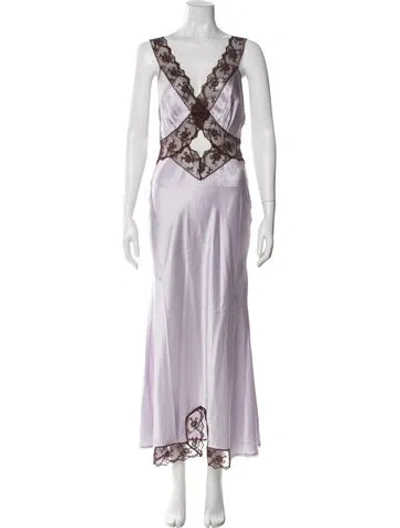 Pre-owned Sir Silk Long Dress In Purple