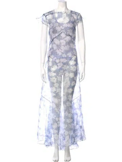 Pre-owned Sir Silk Long Dress W/ Tags In Blue