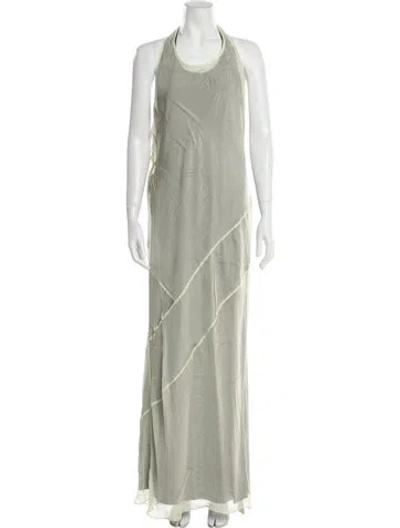 Pre-owned Sir Silk Long Dress W/ Tags In Green