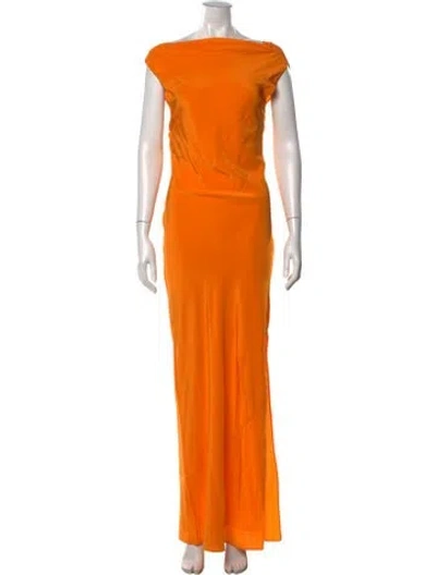 Pre-owned Sir Silk Long Dress W/ Tags In Orange