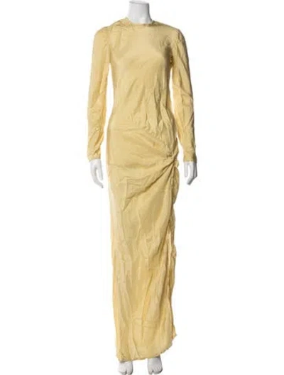 Pre-owned Sir Silk Long Dress In Yellow