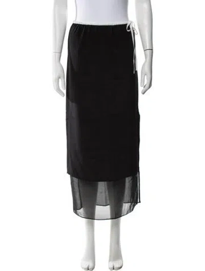 Pre-owned Sir Silk Long Skirt In Black
