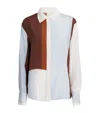 Sir Marais Button-front Silk Shirt In Multi