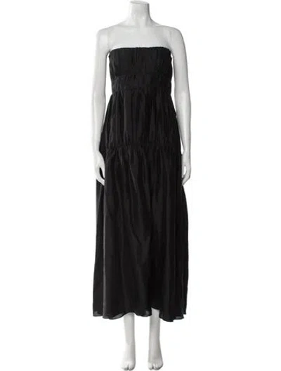 Pre-owned Sir Silk Midi Length Dress In Black