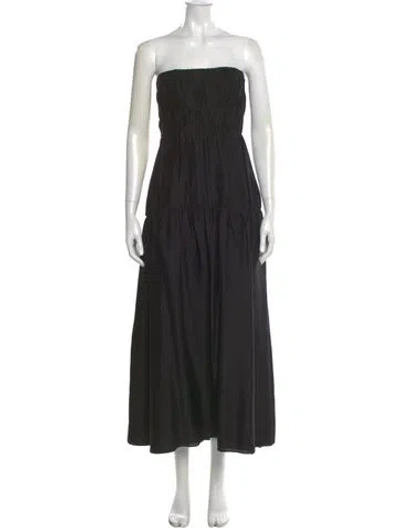 Pre-owned Sir Silk Midi Length Dress In Black