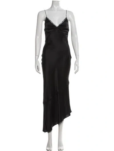 Pre-owned Sir Silk Midi Length Dress In Black