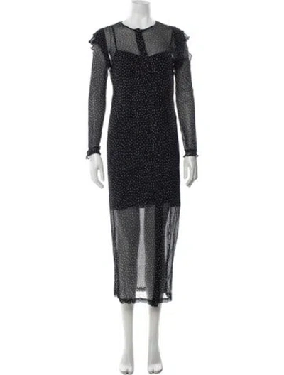 Pre-owned Sir Silk Midi Length Dress In Neutrals