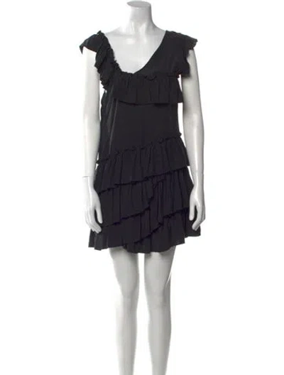 Pre-owned Sir Silk Mini Dress In Black