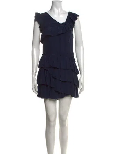 Pre-owned Sir Silk Mini Dress In Blue