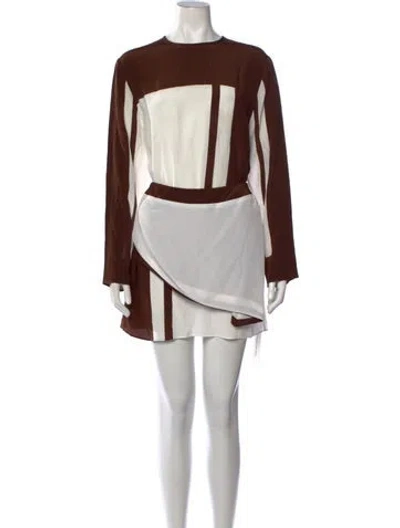 Pre-owned Sir Silk Mini Dress In Brown
