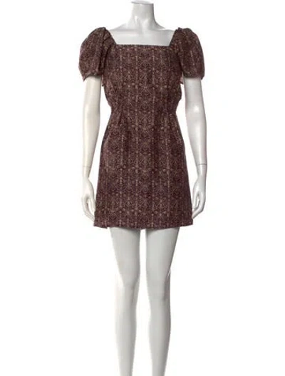 Pre-owned Sir Silk Mini Dress In Burgundy