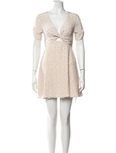 Pre-owned Sir Silk Mini Dress In Neutrals