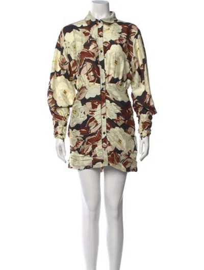 Pre-owned Sir Silk Mini Dress In Neutrals