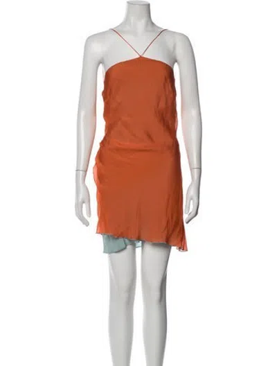 Pre-owned Sir Silk Mini Dress W/ Tags In Orange