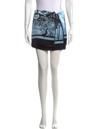 Pre-owned Sir Silk Mini Skirt In Blue