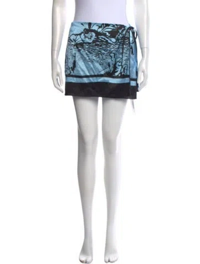 Pre-owned Sir Silk Mini Skirt W/ Tags In Blue