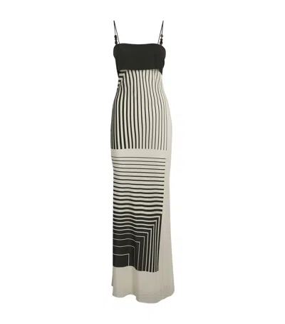 Sir Silk Printed Maxi Dress In Black