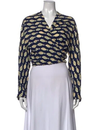Pre-owned Sir Silk Printed Top In Multicolor