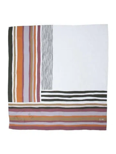 Pre-owned Sir Silk Striped Scarf