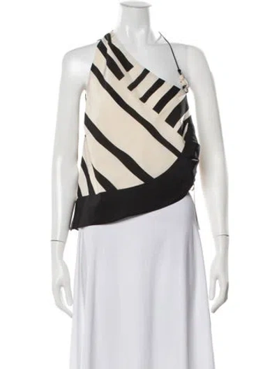 Pre-owned Sir Silk Striped Top In Neutral