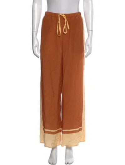 Pre-owned Sir Silk Wide Leg Pants In Brown