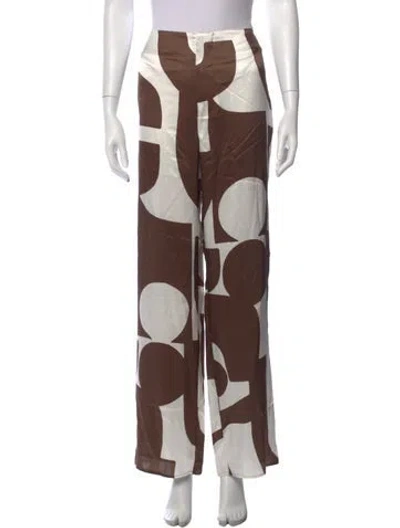 Pre-owned Sir Silk Wide Leg Pants In Brown