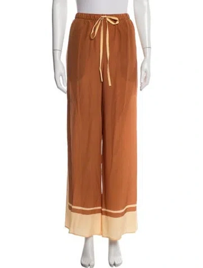 Pre-owned Sir Silk Wide Leg Pants In Brown
