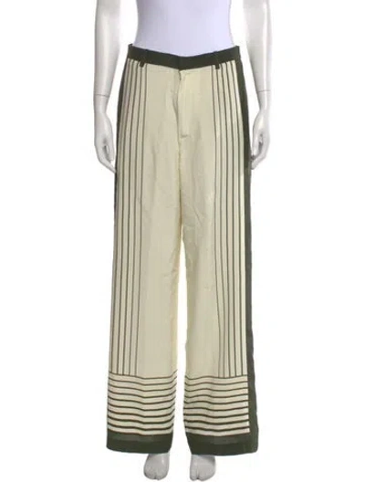 Pre-owned Sir Silk Wide Leg Pants In Green