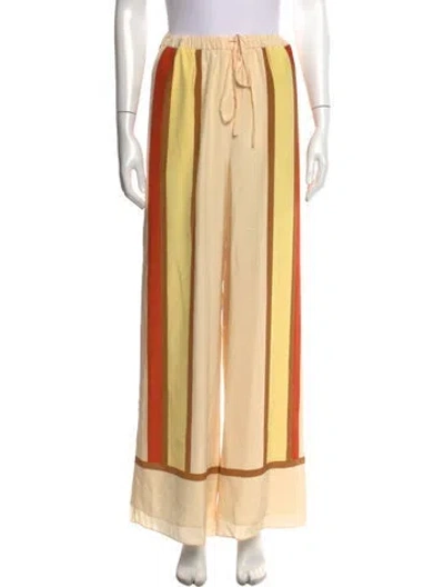 Pre-owned Sir Silk Wide Leg Pants W/ Tags In Yellow